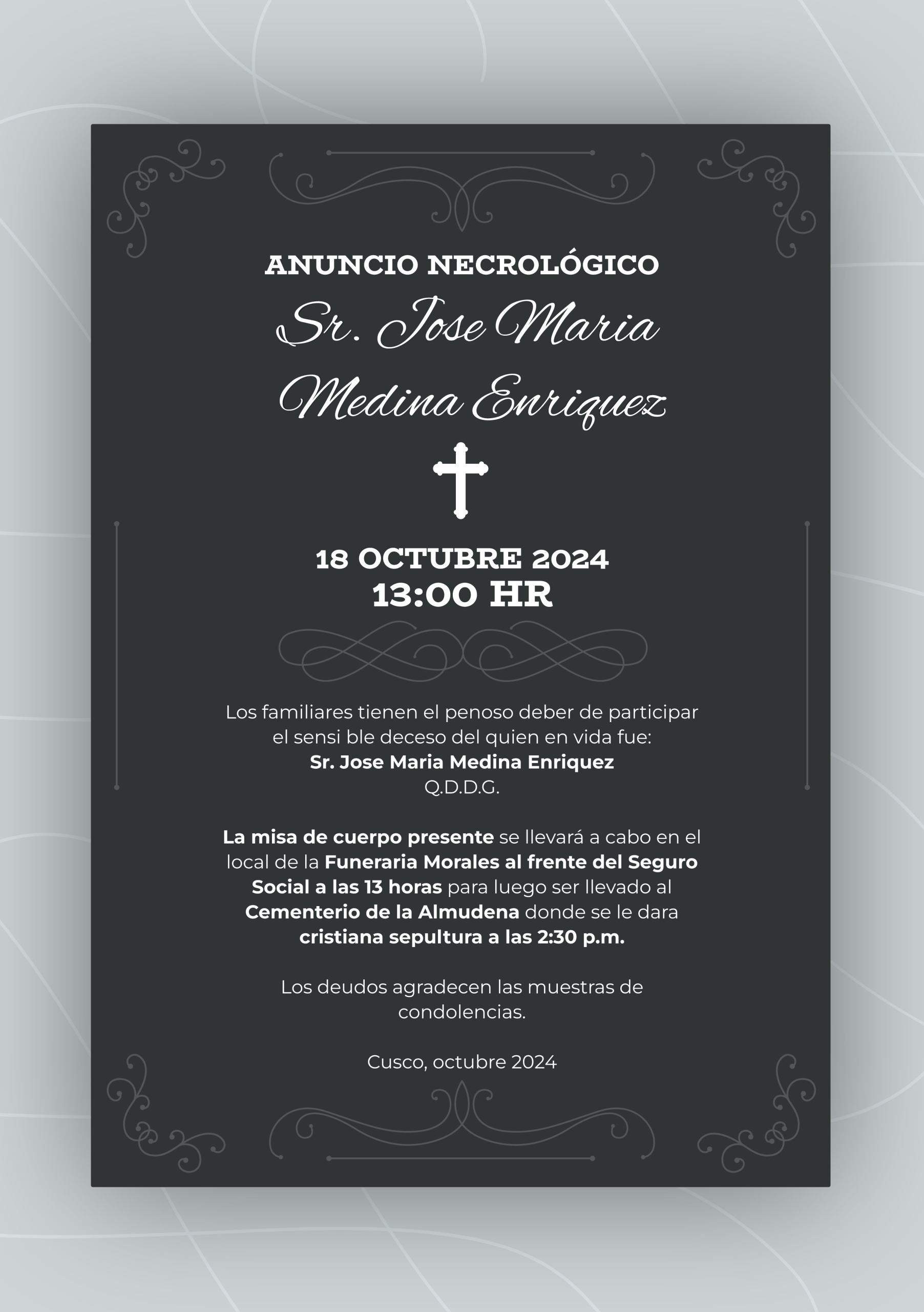 Anuncio Necrológico