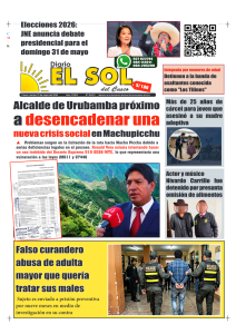 Portada: Martes, 19 de mayo de 2026