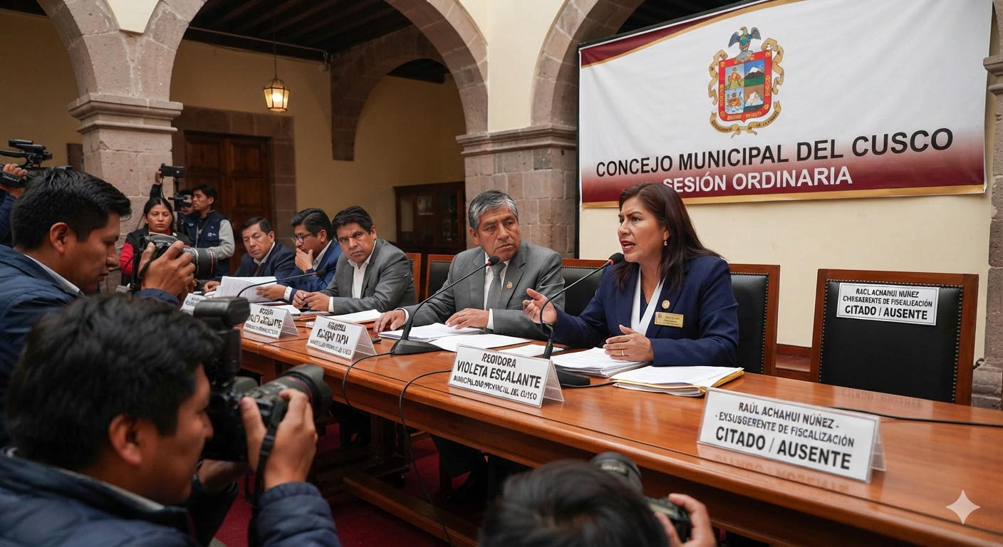 Concejo Municipal del Cusco rechaza desplante de exsubgerente implicado en polémicos audios y reiterará citación bajo apercibimiento