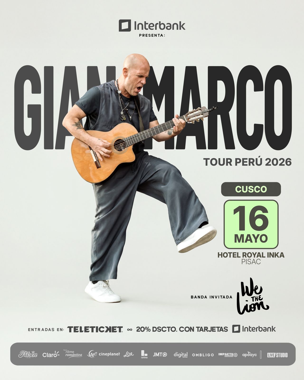 Gian Marco regresa a Cusco con concierto en Pisac