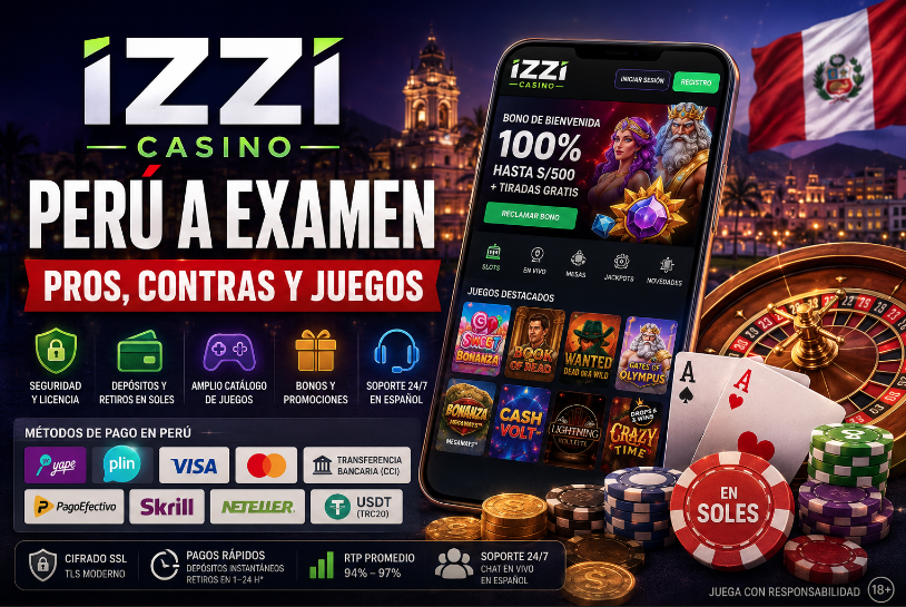 Izzi Casino Perú a examen — pros, contras y juegos